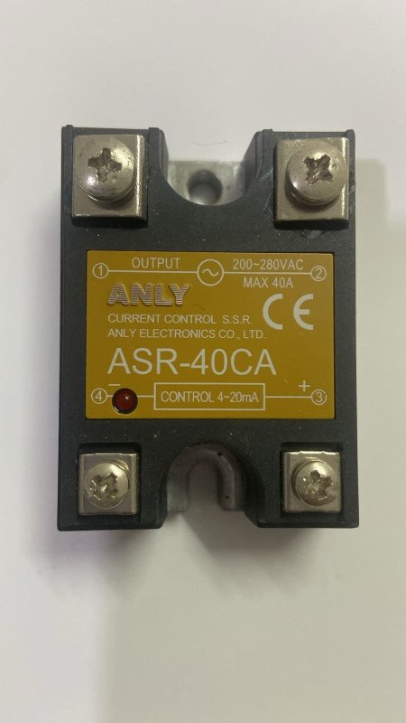 Solid state Relay - SSR - ANLY ASR-40CA / INPUT : control signal 4 to 20 mA / Output : 200-280VAC 40A
